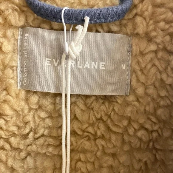 Everlane Men's Gray Shirt Jacket Sherpa lined Medium New